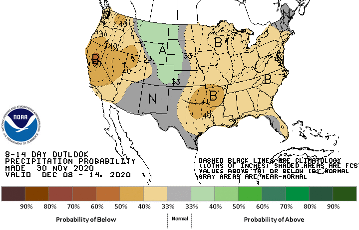 8-14 Day Precipitation Probability Outlook